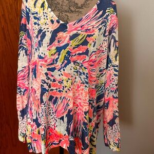Lilly Pulitzer light weight linen sweater. XL